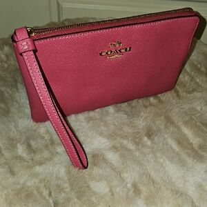 Coach Pink Wristlet Clutch